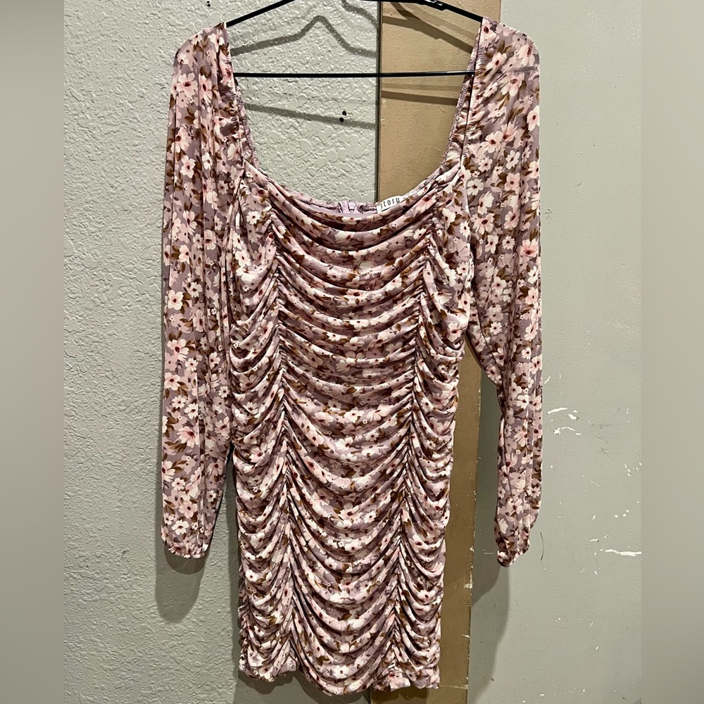 Floral riffle dress